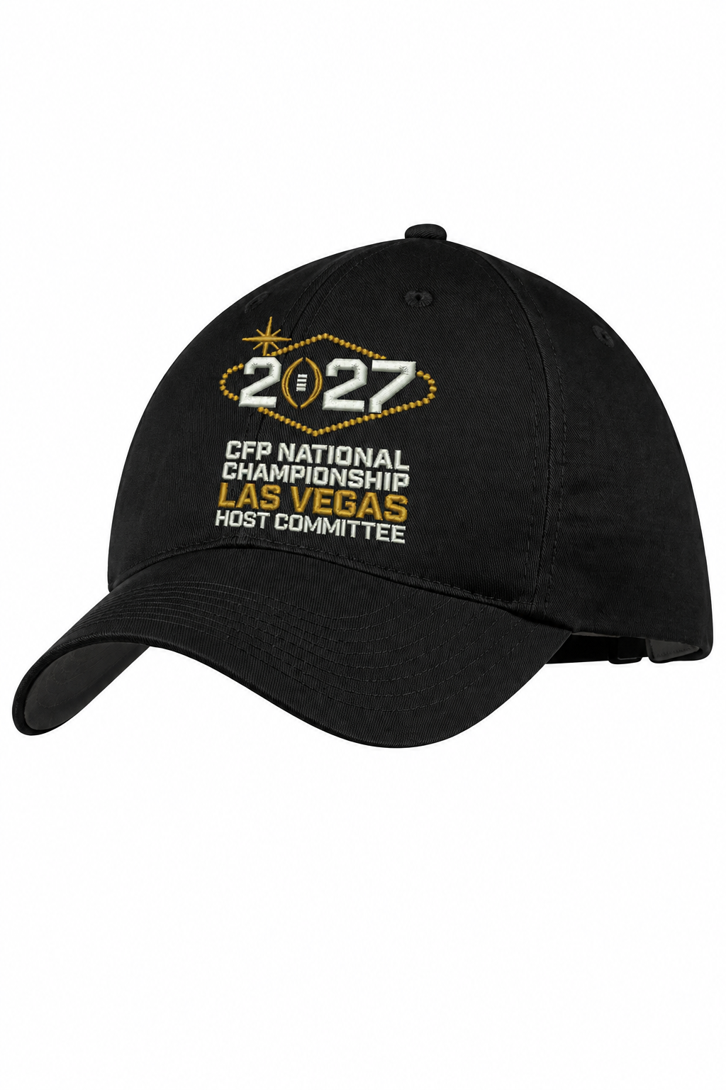 CFP HC 2027 Nike Unstructured Hat — Black embroidery mockup