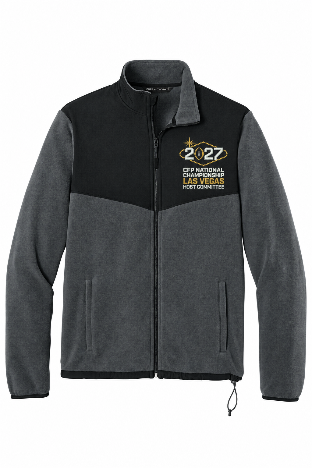 CFP HC 2027 Port Authority Men's Therma Tek Jacket — Iron Grey/Black embroidery mockup
